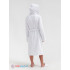 Подростковый махровый халат с капюшоном белый МЗ-18 (1)