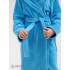 Подростковый махровый халат с капюшоном голубой МЗ-18 (62)