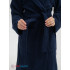 Подростковый махровый халат с капюшоном темно-синий МЗ-18 (88)