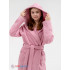 Подростковый махровый халат с капюшоном пудрово-розовый МЗ-18 (102)