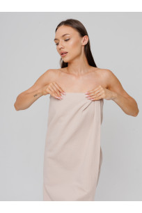 Однотонное вафельное полотенце &quot;Ромбы&quot; бежевый