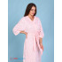Трикотажный комплект с принтом, халат и сорочка розовый КМ-14(2)