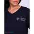 Женская футболка с принтом темно-синий КФ-02 (1)