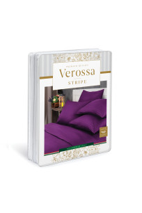 Комплект постельного белья Страйп-сатин Verossa фиолетовый
