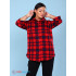 Женская трикотажная рубашка красная КР-02 (1)