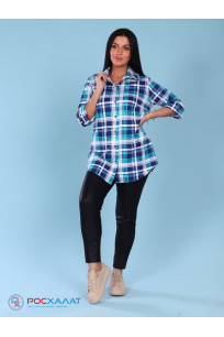 Женская трикотажная рубашка бирюзовый