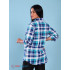 Женская трикотажная рубашка бирюзовый КР-02 (2)
