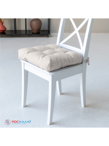 Подушка для стула "Home&Style" экрю большие ПДС-02(10)