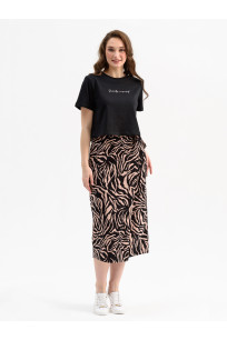 Костюм женский (футболка,юбка) бежевый