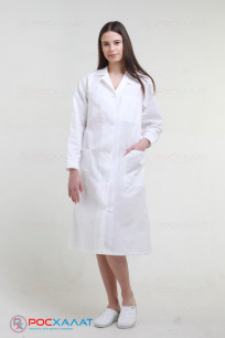 Женский медицинский халат бязь ГОСТ белый