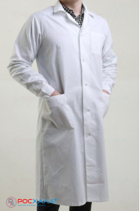 Мужской медицинский халат бязь ГОСТ белый