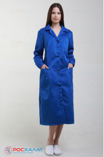 Женский рабочий халат синий