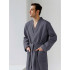 Мужской вафельный халат с планкой маренго&nbsp;В-03 (33)
