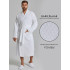 Вафельный удлиненный халат Кимоно унисекс "Ромбы" белый В-14 (9)