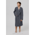 Подростковый вафельный халат с капюшоном темно-серый&nbsp;В-18 (32)