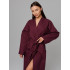 Женский вафельный халат с планкой сухая роза В-02 (29)