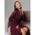 Женский вафельный халат с планкой сухая роза В-02 (29)