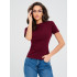 Трикотажная женская футболка SKIMS Lingeamo темно-бордовая&nbsp;ВФ-21 (28)