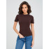 Трикотажная женская футболка SKIMS Lingeamo темно-коричневая&nbsp;ВФ-21 (69)