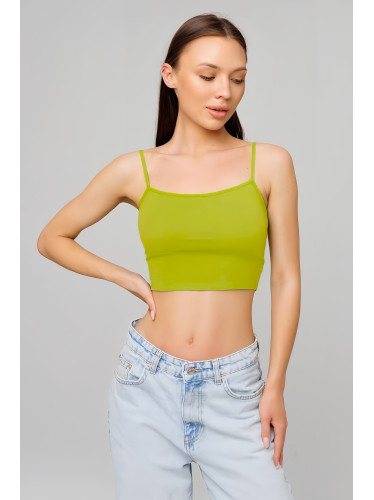 Женский топ на бретелях Lingeamo фисташковый&nbsp;ЛТ-05 (34)
