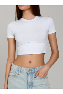 Трикотажный женский кроп-топ SKIMS Lingeamo белый