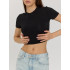 Трикотажный женский кроп-топ SKIMS Lingeamo черный&nbsp;ВФ-22 (7)