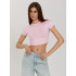 Трикотажный женский кроп-топ SKIMS Lingeamo светло-розовый&nbsp;ВФ-22 (8)