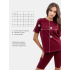 Трикотажная женская футболка LINGEAMO темно-бордовая ВФ-08 (28)