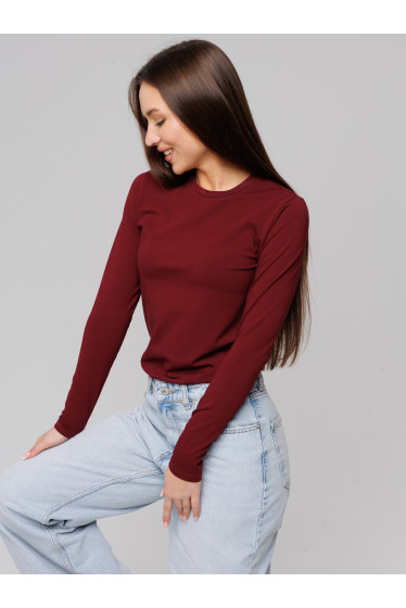 Женский лонгслив Lingeamo темно-бордовый