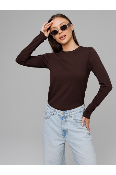 Женский лонгслив Lingeamo темно-коричневый