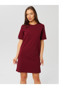 Трикотажное платье LINGEAMO темно-бордовое