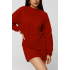 Женское платье с рукавом реглан из футера 2-х нитки Lingeamo бордовый ВП-11 (15)