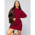 Женское платье с рукавом реглан из футера 2-х нитки Lingeamo бордовый&nbsp;ВП-11 (15)