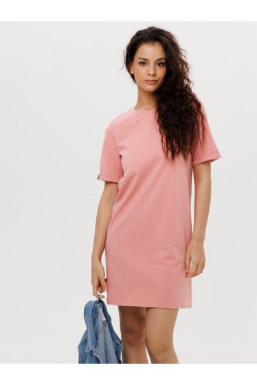 Трикотажное платье-футболка Lingeamo светло-коралловый
