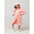 Детский вафельный халат с капюшоном коралловый В-07 (7)