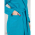 Женский махровый халат с шалькой бирюзовый МЗ-02 (14)